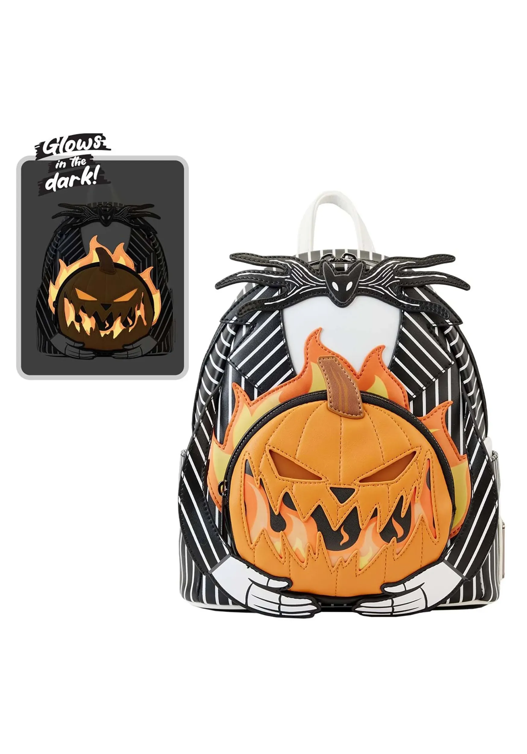 The Nightmare Before Christmas - Jack Pumpkin Glow Head Mini Backpack