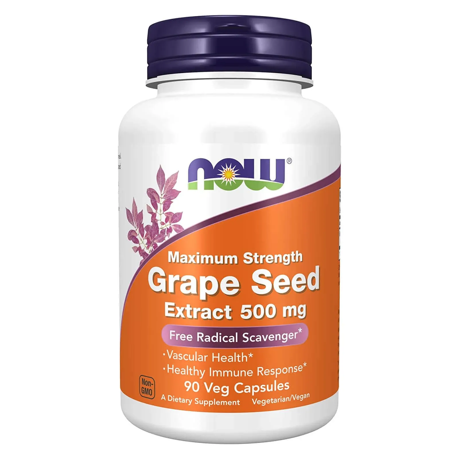 Now Grape Seed Extract, Maximum Strength 500 MG - 90 Veg Capsules