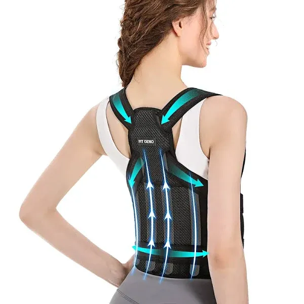 Back Brace and Posture Corrector for Women and Men, Back Straightener Posture Corrector, Scoliosis and Hunchback Correction, Back Pain, Spine  Fit Geno