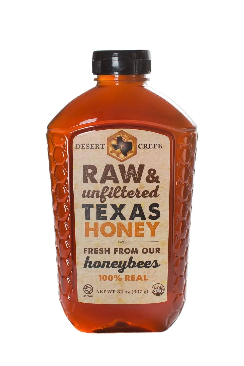 Desert Creek Honey Raw, Unfiltered, Unpasteurized Texas Honey, 2 lb