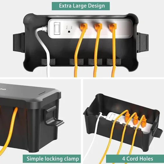 Waterproof Electrical Connection Box Outdoor Weatherproof Extension Cord Box