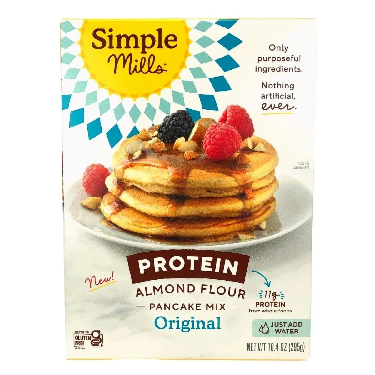 Simple Mills Gluten-Free Protein Almond Flour Pancake Mix Original, 295g