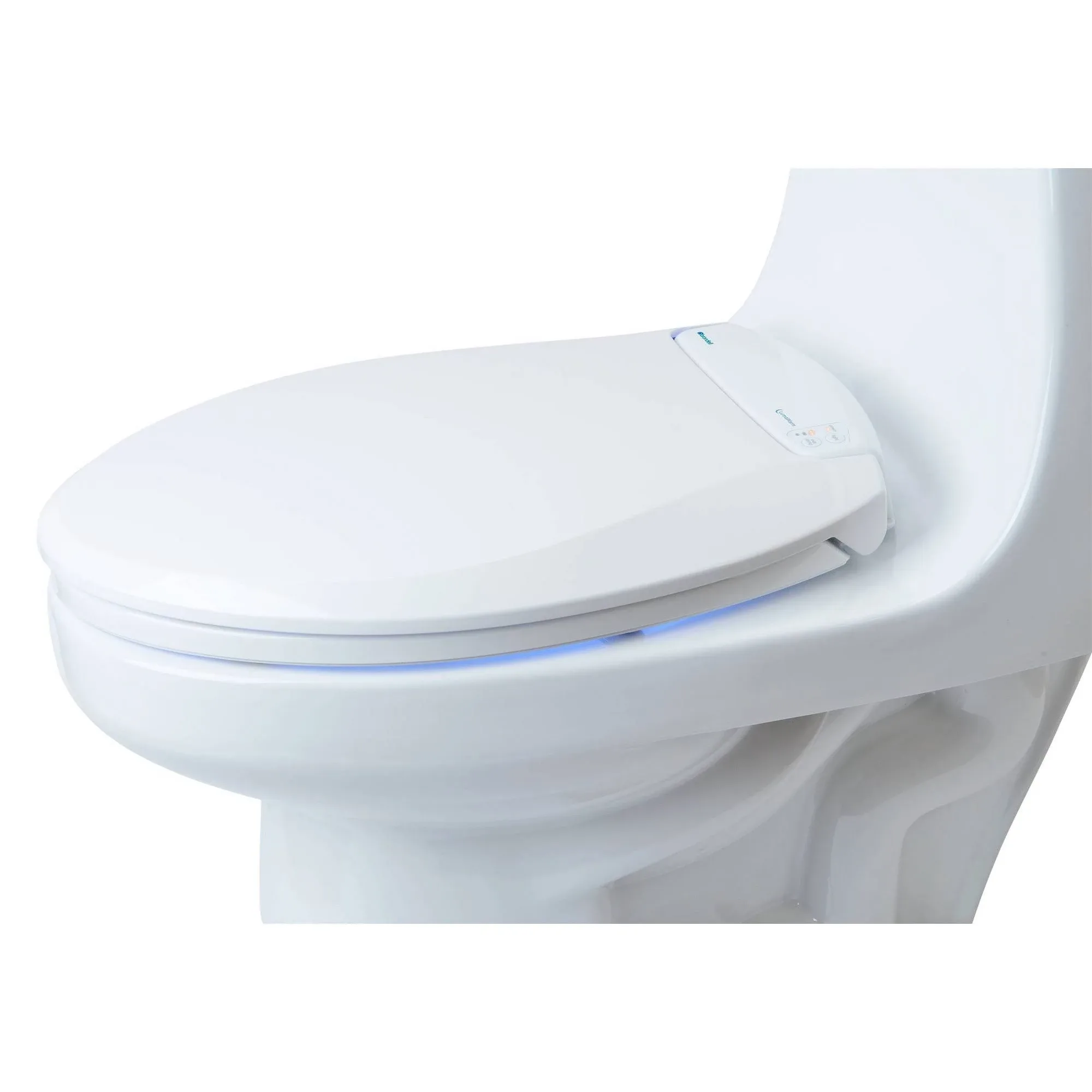 Brondell L60 LumaWarm Heated Nightlight Round Toilet Seat, White