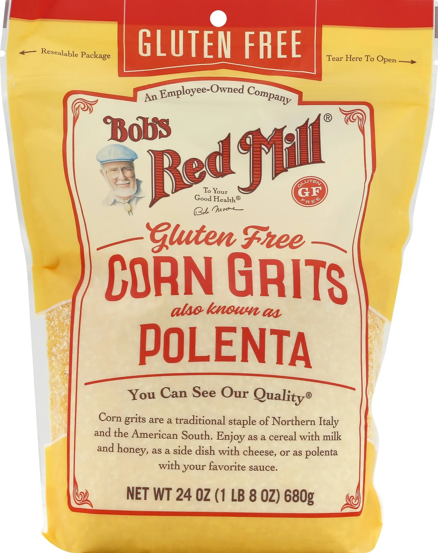 Bobs Red Mill Corn Grits, Gluten Free - 24 oz