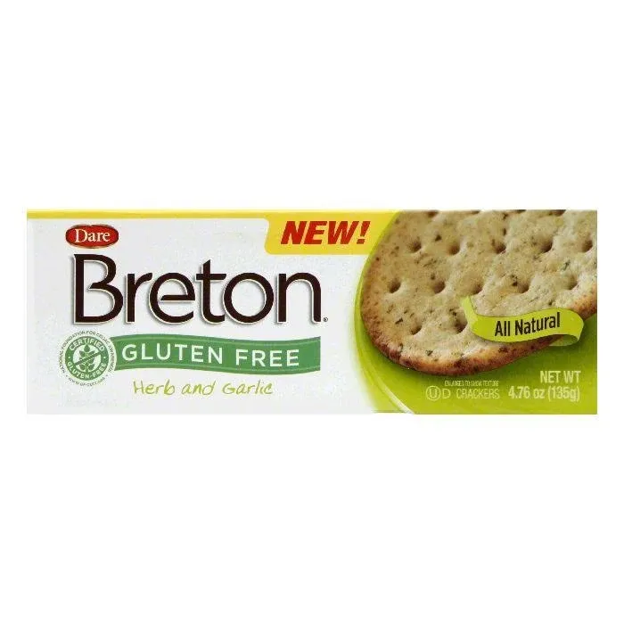 Breton Crackers Gluten Free Herb & Garlic