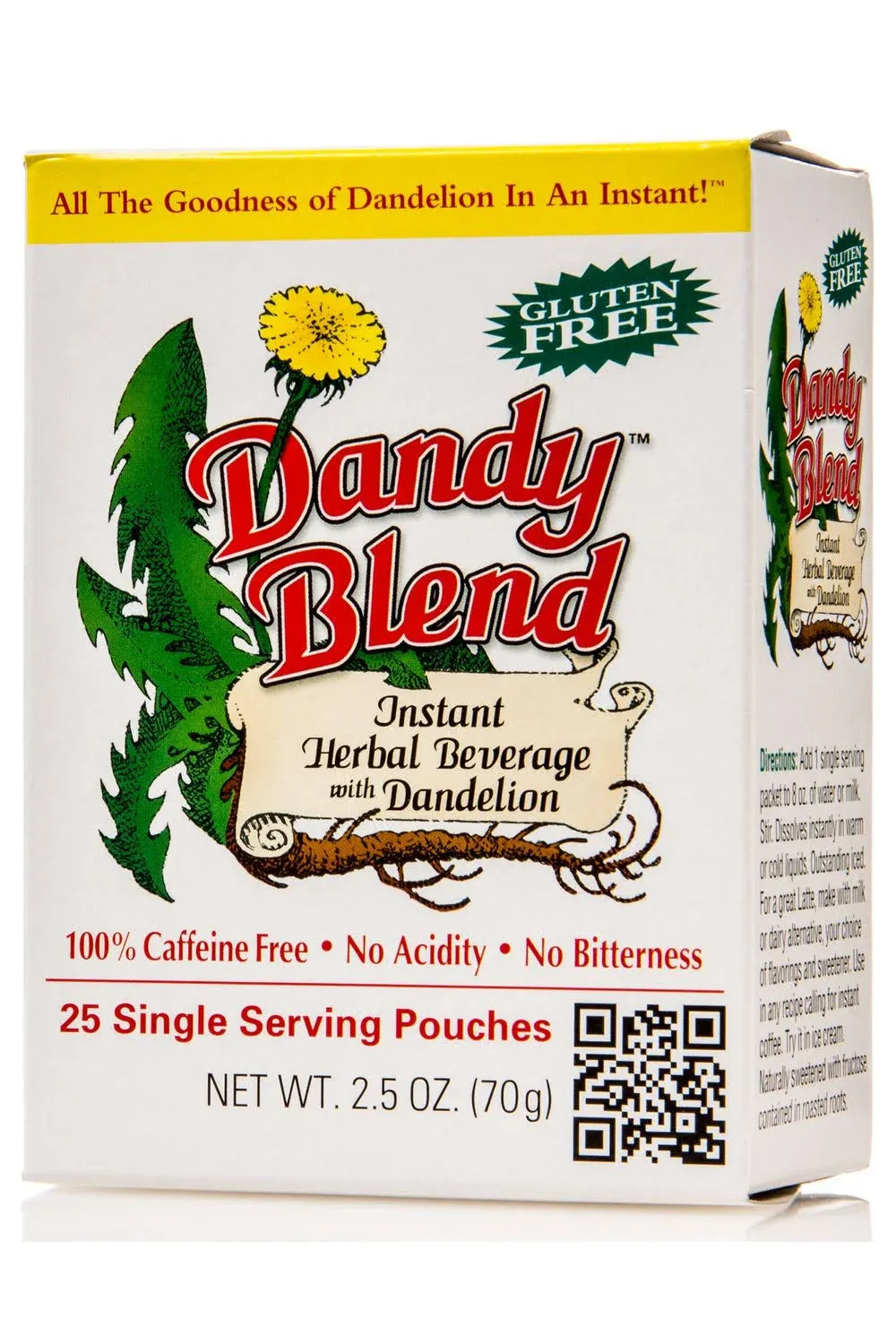 Dandy Blend Instant Herbal Beverage with Dandelion 25 Pouches