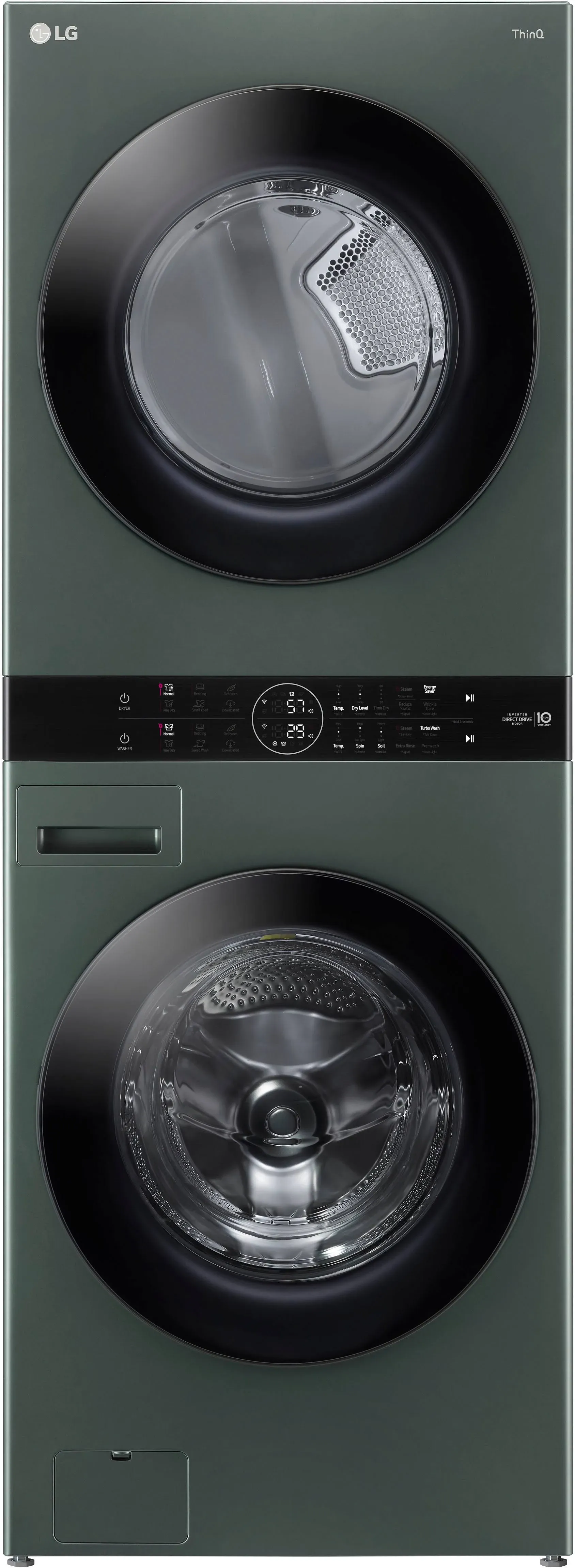 WKEX200HGA LG 27" Laundry WashTower with 4.5 Cu. ft. Washer and 7.4 Cu. ft. Electric Dryer - Green