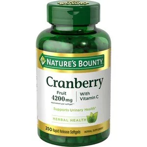 Nature’s Bounty Cranberry Supplement with Vitamin C, 4200mg, 250 Count