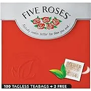 Five Roses Ceylon - 102 Tagless Teabags, (Pack of 1)