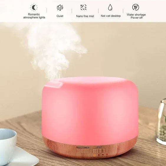 300ML Ultrasonic Aromatherapy Humidifier Essential Oil Diffuser Cool Mist Maker