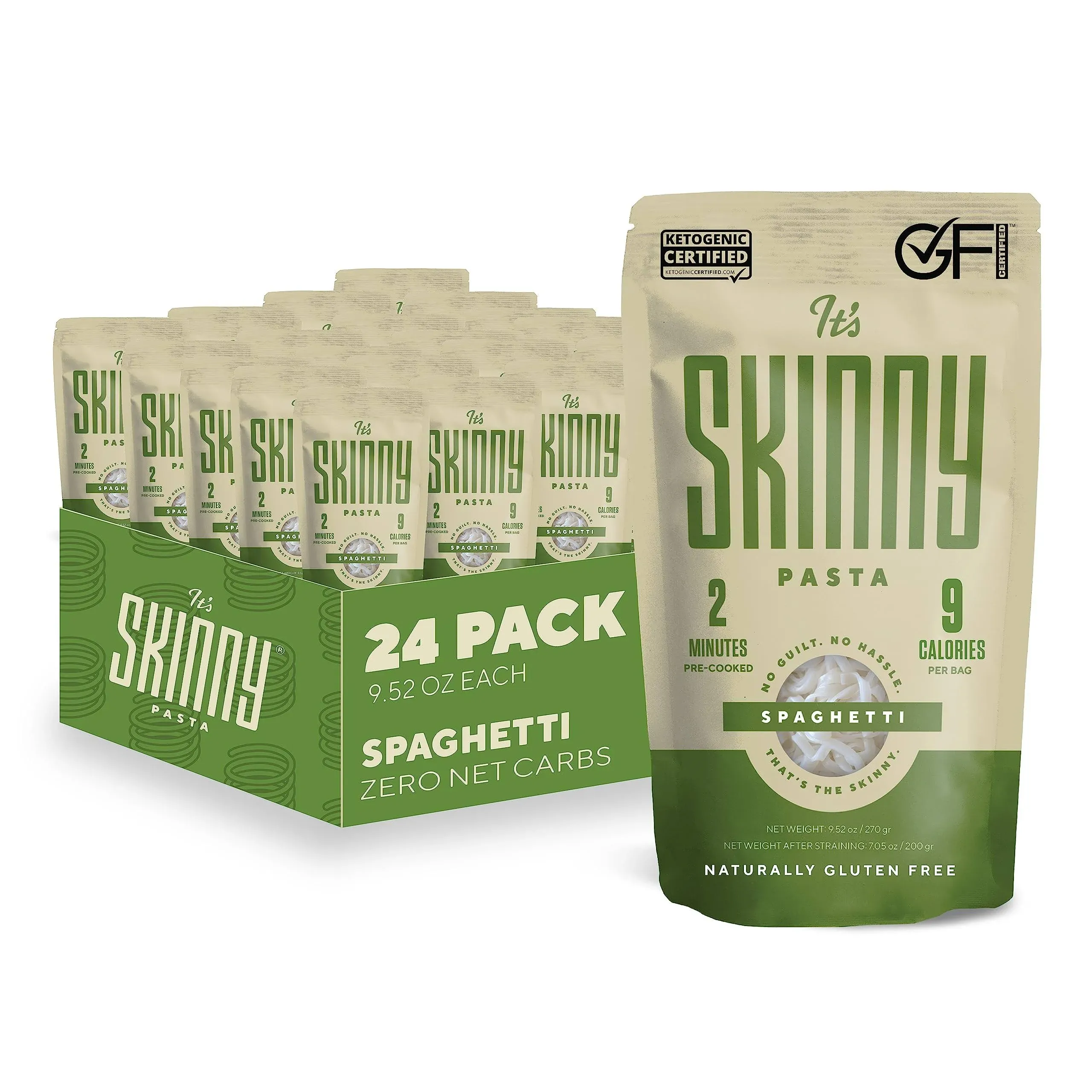 It's Skinny 24pk Spaghetti | Zero Net Carbs, Gluten Free, Vegan, Keto & Paleo Friendly Pasta