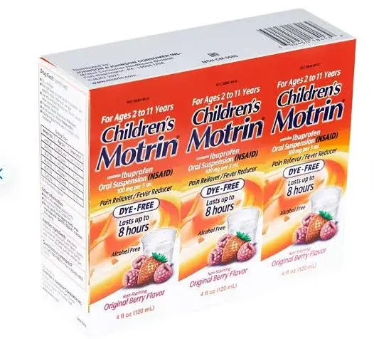 Children&#039;s Motrin Oral Suspension, Berry (4 oz., 3 pk.)