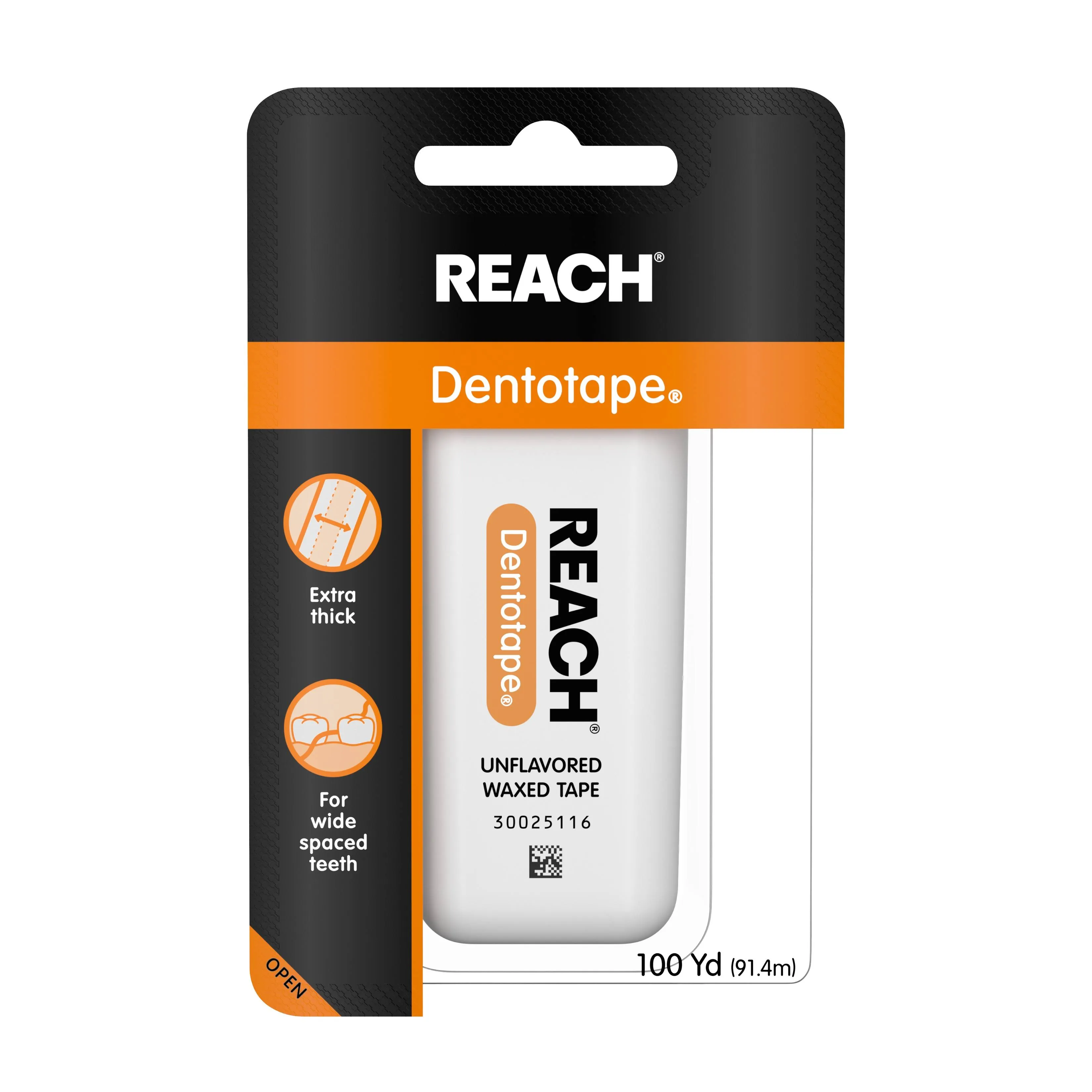 Reach Dentotape Waxed Dental Floss, Unflavored, 100 Yards