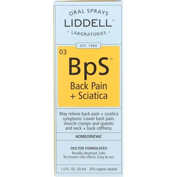 Liddell Homeopathic Back Pain Sciatica