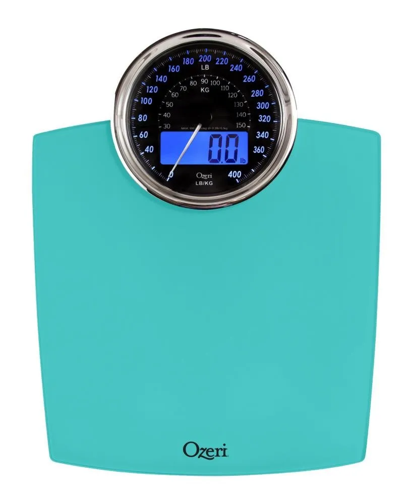 Ozeri Rev 400 lbs Weight Scale with Electro-Mechanical Weight Dial and 50 gram Bath Scale Sensors (0.1 lbs / 0.05 kg)