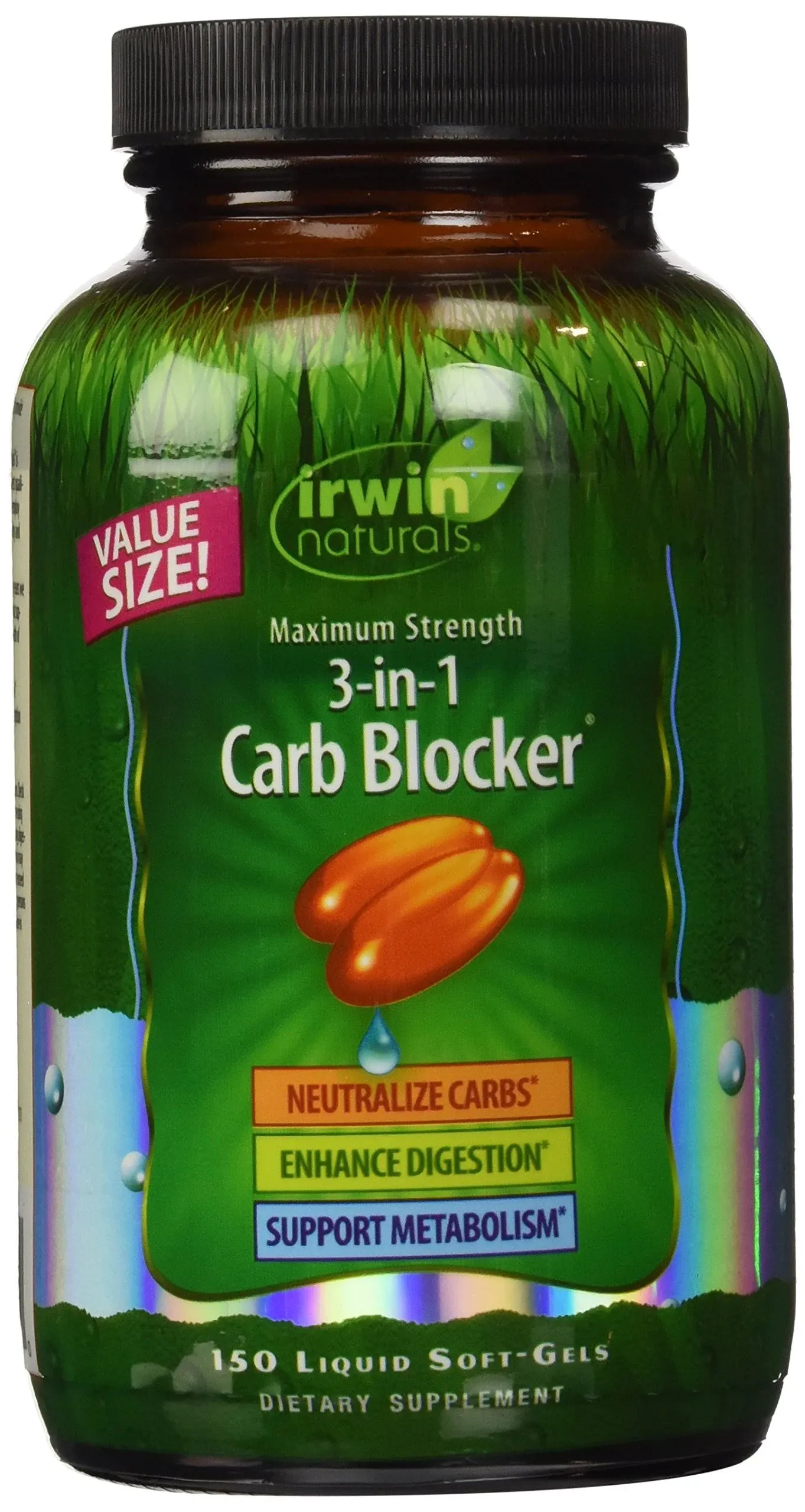 Irwin Naturals 3-in-1 Carb Blocker Maximum Strength