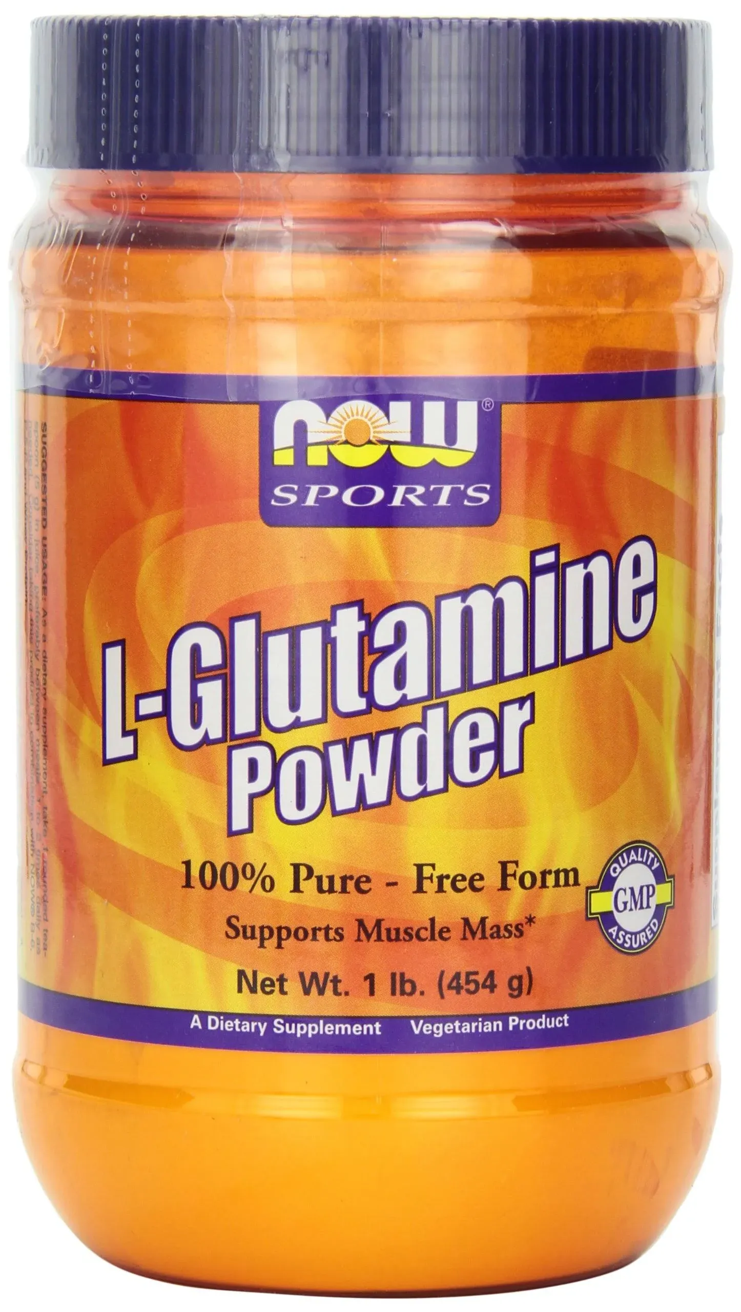 NOW Sports Nutrition, L-Glutamine Pure Powder, Nitrogen Transporter*, Amino Acid, Unflavored, 35.3-Ounce