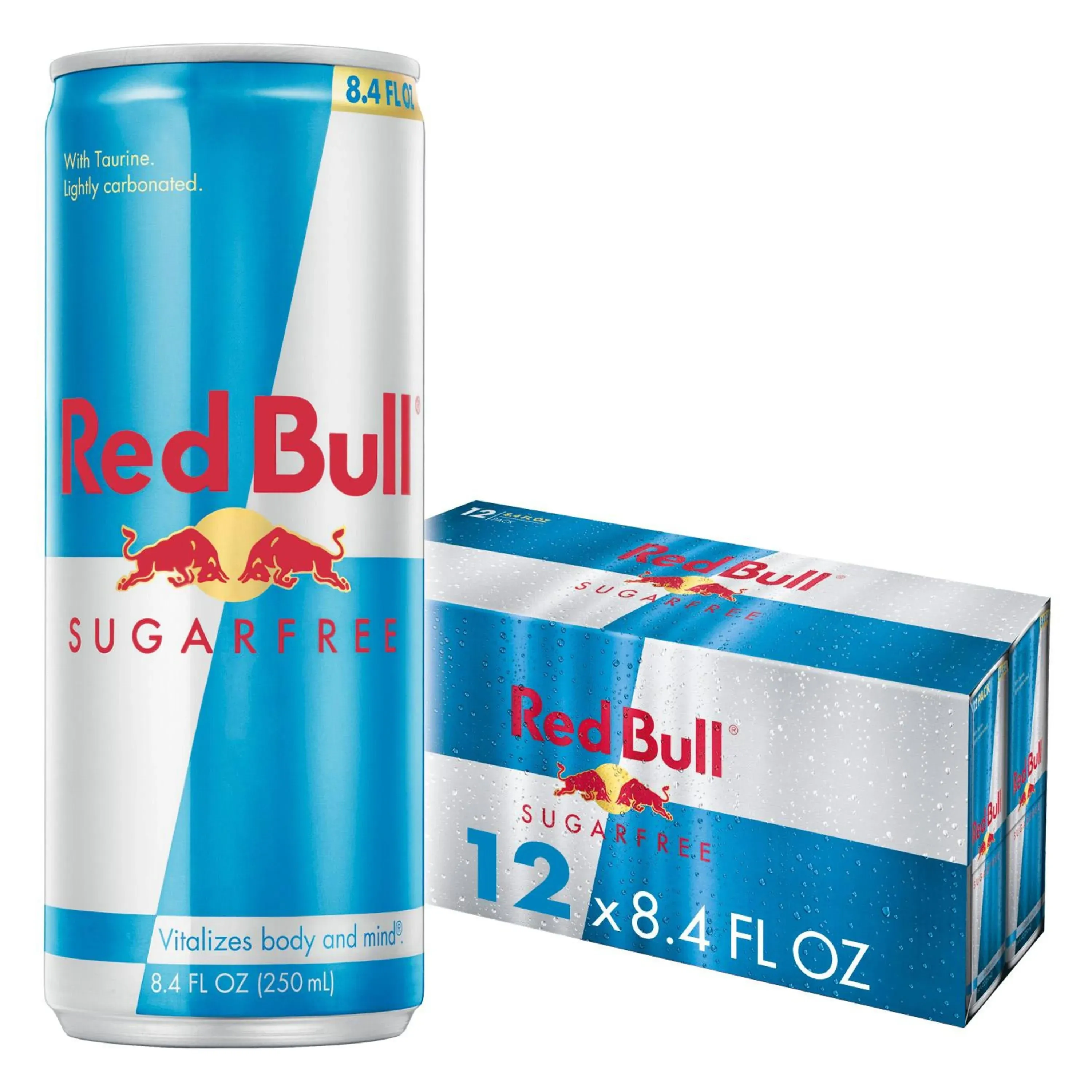 Sugar Free Red Bull Bebida Energética 8.4 fl oz, Paquete de 12 Latas