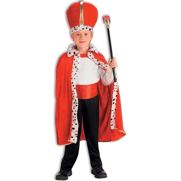 Forum Novelties King Robe and Crown Child Halloween Costume, Black/Red, OS