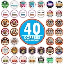 Crazy Cups Flavored Coffee Pods Variety Pack, Fully Compatible With All Keurig Flavored K Cups Brewers, Coffee Sampler, 40 CountCrazy Cups Flavored Coffee Pods Variety Pack, Fully Co…