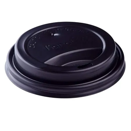 Karat 10-24 oz. Coffee Cup Sipper Dome Lid - Black (90mm) - 1,000 ct