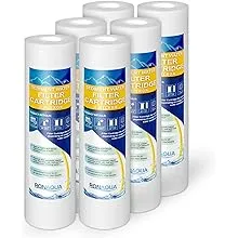 Sediment Water Filter Cartridge by Ronaqua 10"x 2.5", Four Layers of Filtration, Removes Sand, Dirt, Silt, Rust, made from Polypropylene (6 Pack, 1 Micron)