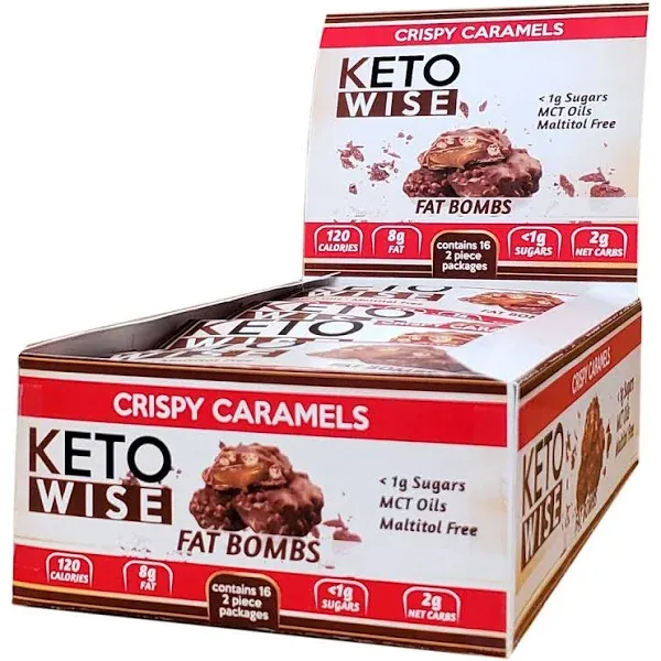 Keto Wise Fat Bombs Crispy Caramels