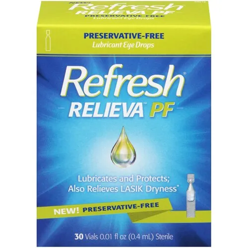 Refresh Relieva PF Lubricant Eye Drops - 30 pack, 0.01 fl oz vials