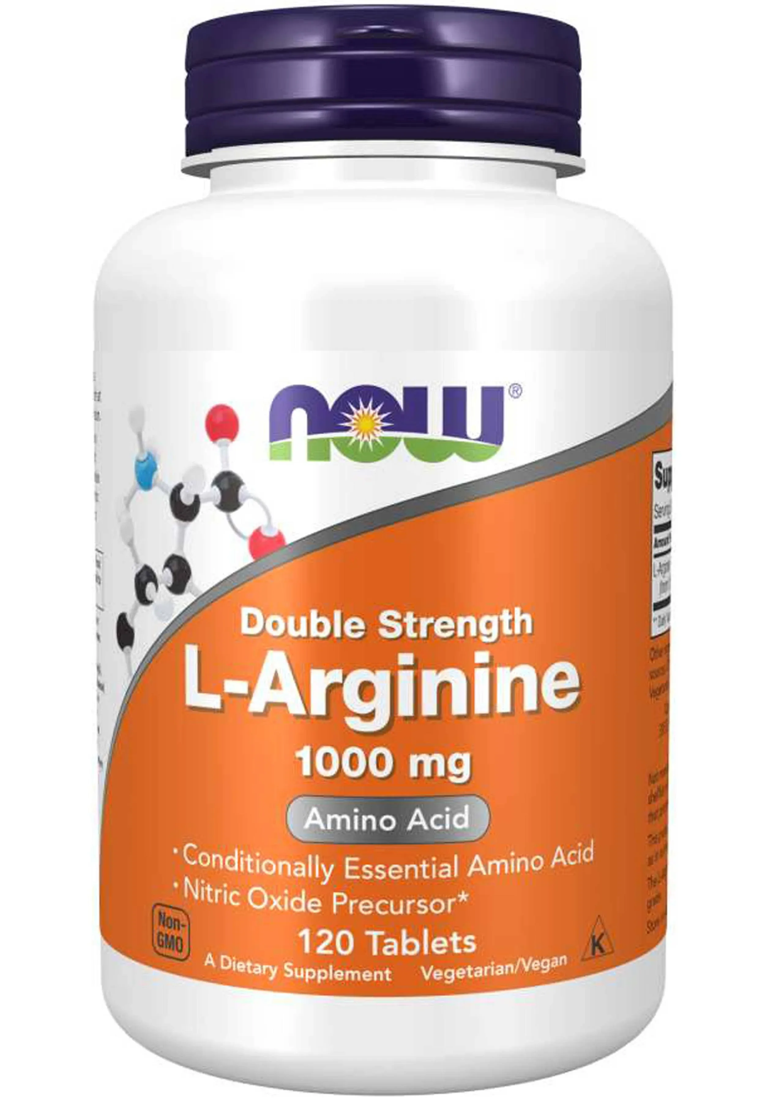 Now L-Arginine, Double Strength, 1000 mg, Tablets - 120 tablets