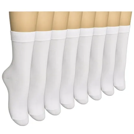 ELYFER 8 Pairs Women Thin Bamboo Above Ankle Seamless Toe Dress Trouser Crew Socks for Business or Casual – Ultra Soft Lightweight Comfortable Breathable Socks