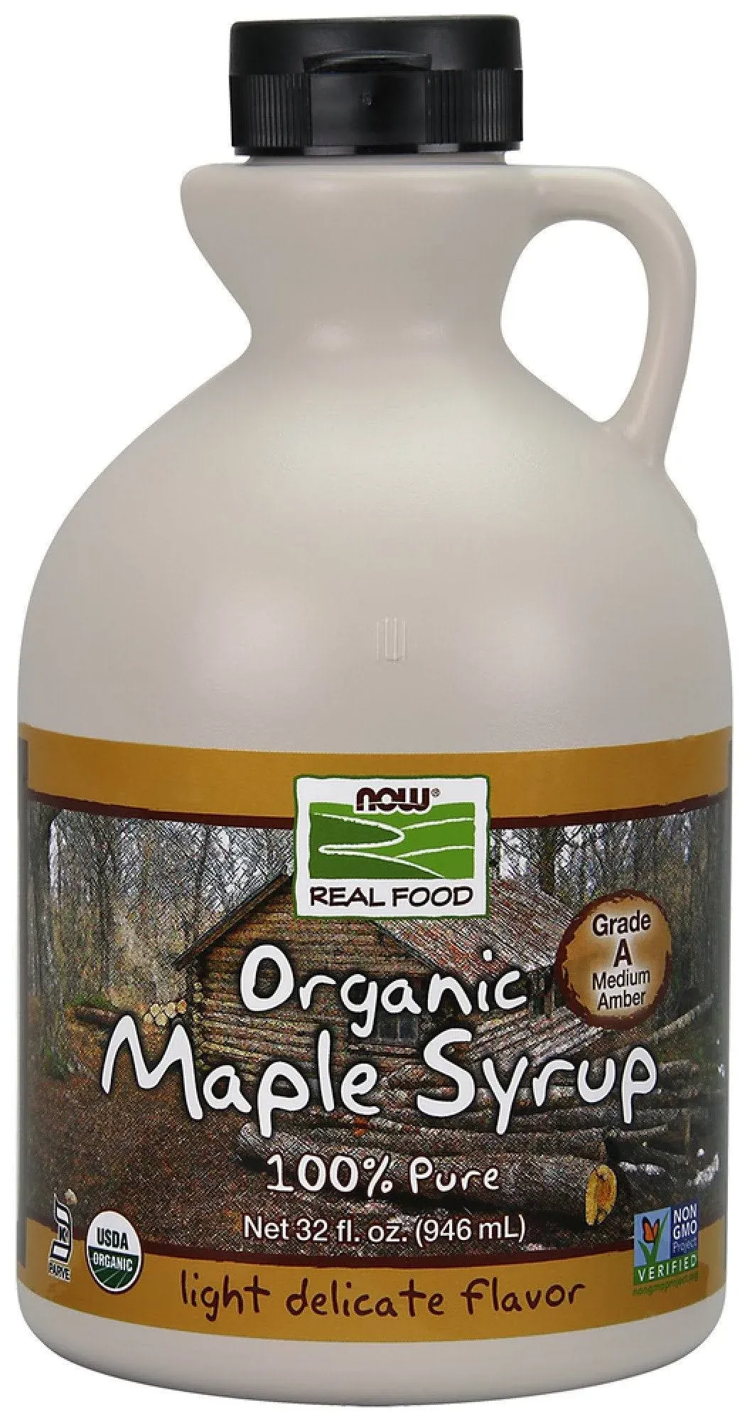 NOW Foods - Grade A Certified Organic Maple Syrup Light - 32 oz.