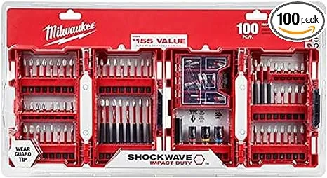 Milwaukee Shockwave Impact Duty Alloy Steel Drill and Screw Driver Bit Set (100-Piece)