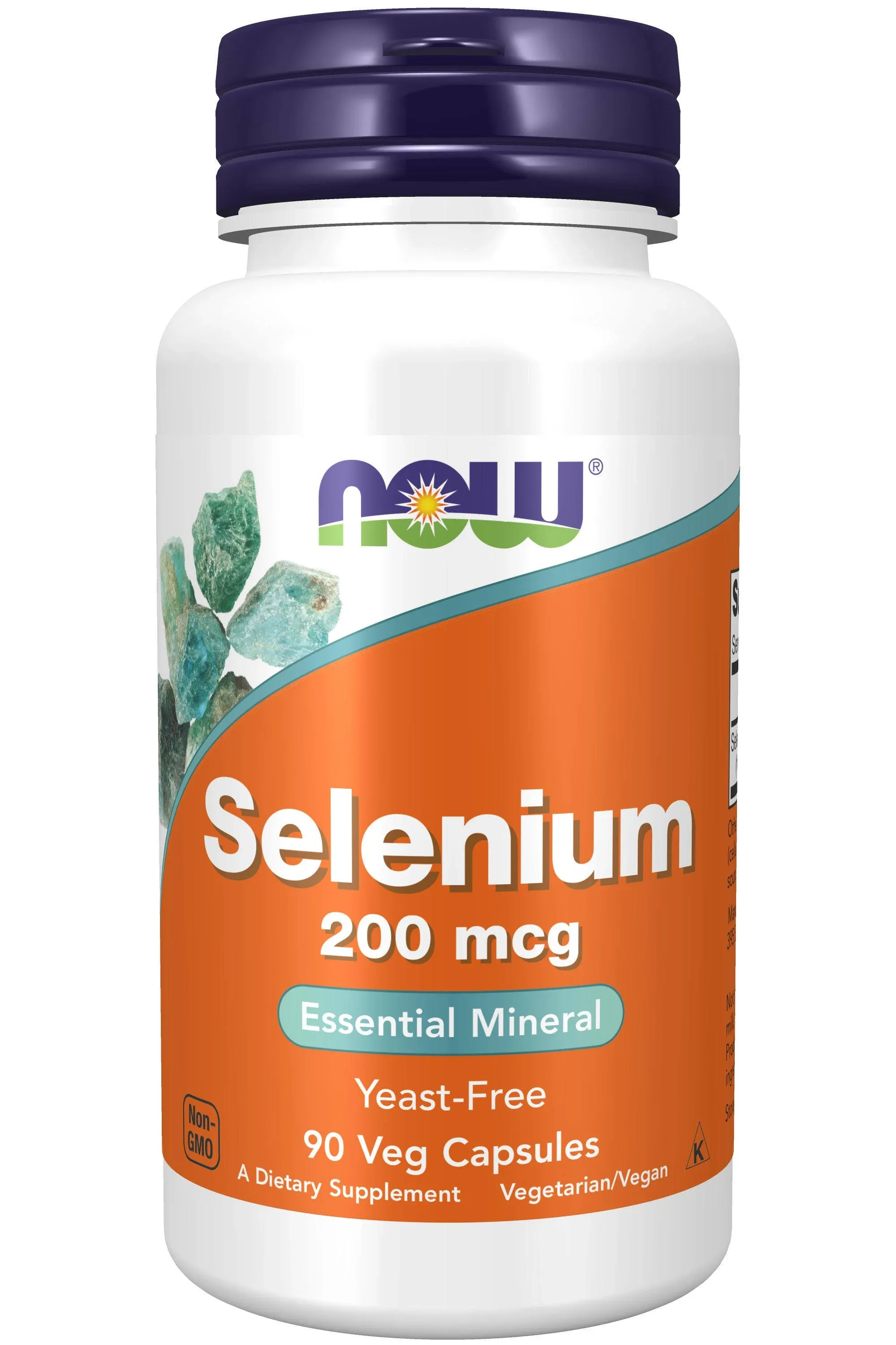 Now Selenium, 200 mcg, Essential Mineral, Capsules - 90 capsules