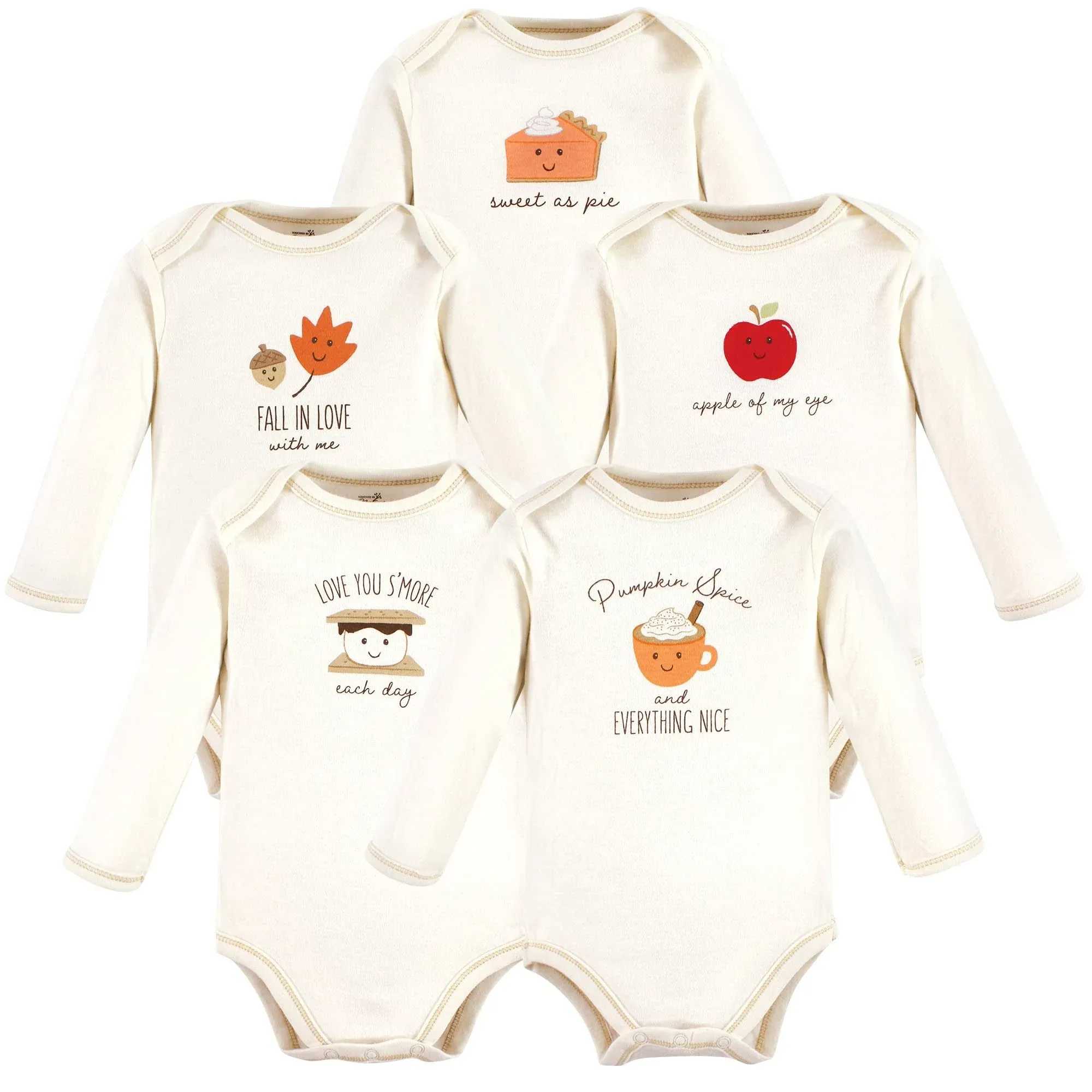 Touched by Nature baby-girls Organic Cotton Long-sleeve Bodysuits