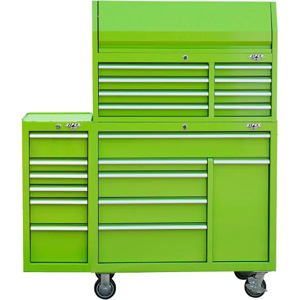 Viper Tool Storage 57.5-in W x 67.33-in H 20-Drawer Steel Rolling Tool Cabinet V41C3LG