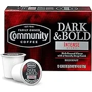 Community Coffee Dark & Bold Intense Blend 72 Ounces, Dark Roast Ground Coffee, 12 Ounce Bag (Pack of 6)