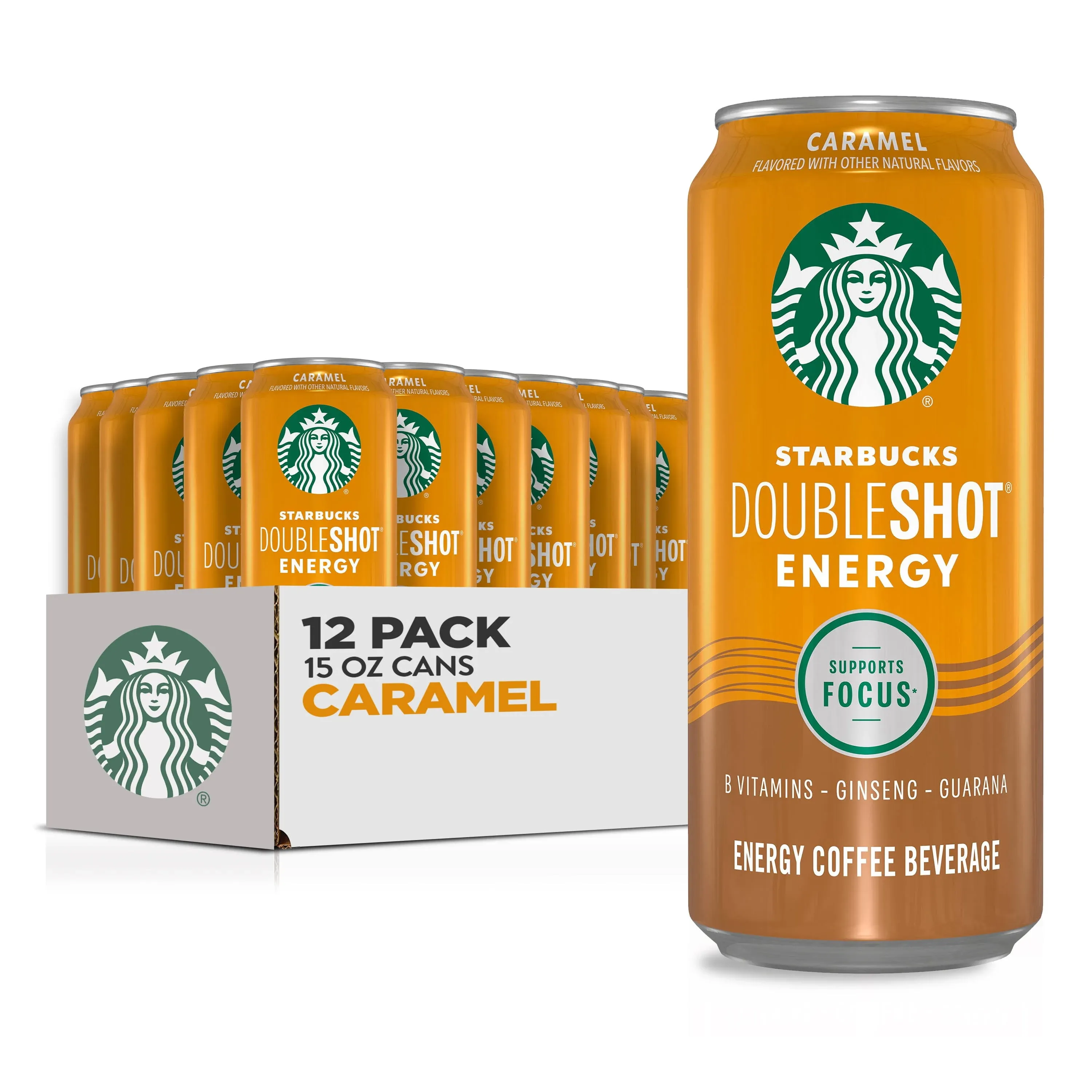 Starbucks Doubleshot Energy Drink Coffee Beverage Caramel Iced Coffee 15 fl oz Cans