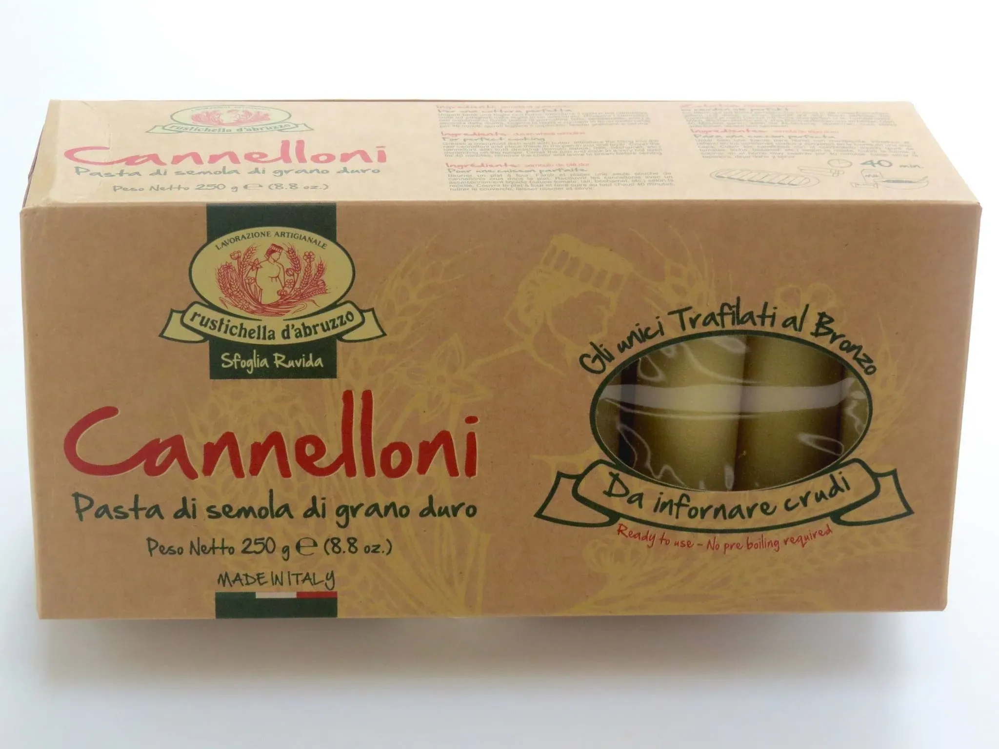 Ruschella D&#039;Abruzzo Cannons Durum Wheat Pasta 250g Made in Italy