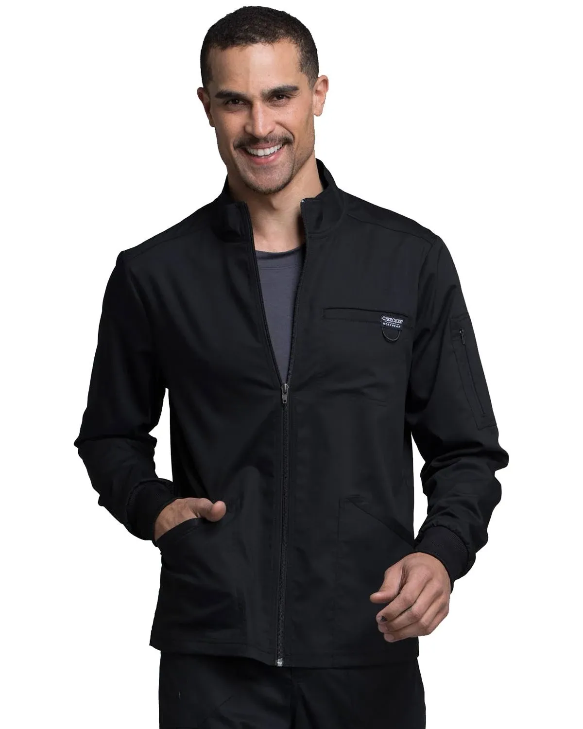 Cherokee Workwear Revolution Men's Zip Front Jacket - Navy (XL)