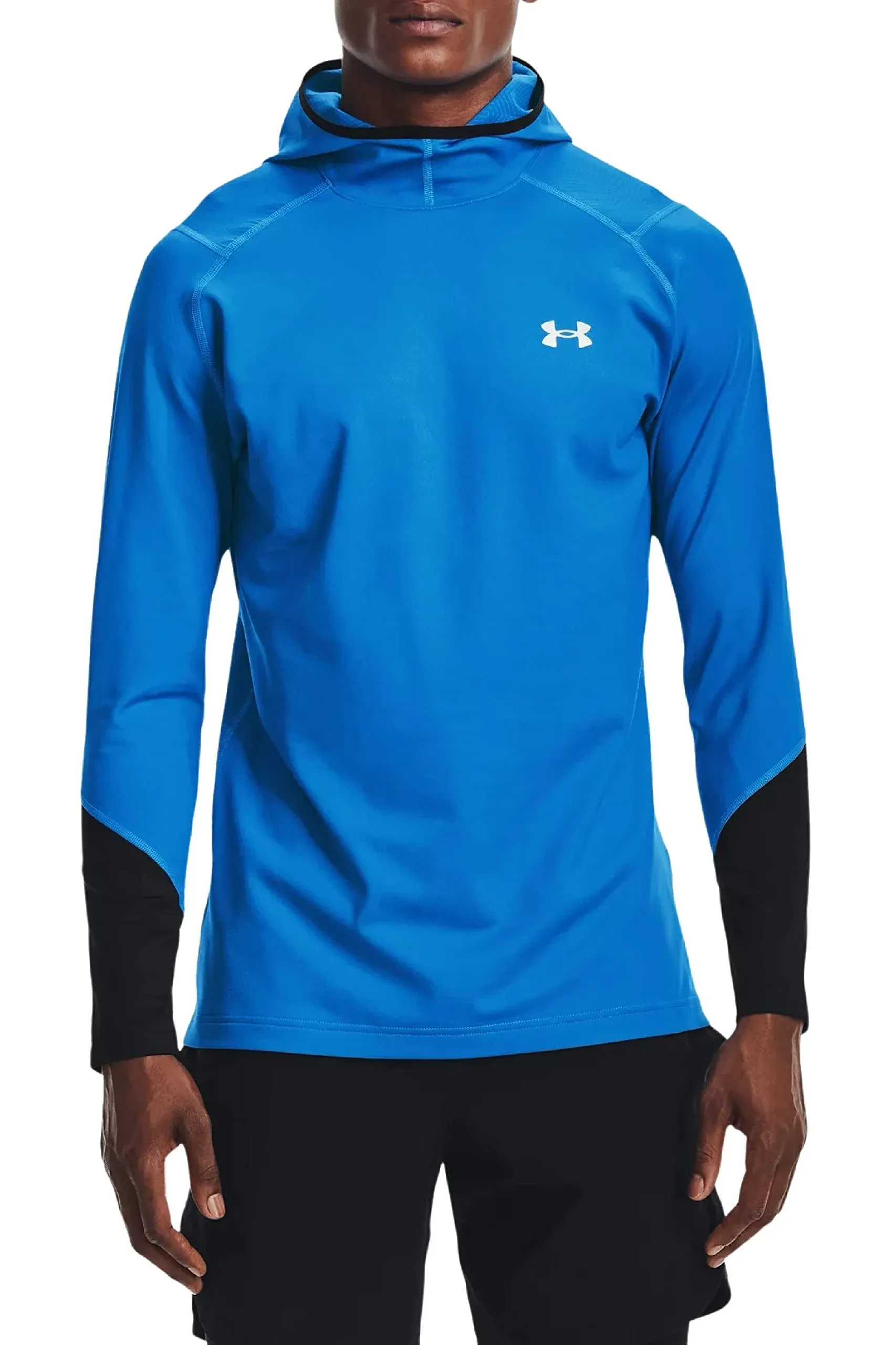 UNDER ARMOUR Infrared Cold Gear Men’s Long Sleeve Hoodie Large Blue/Black