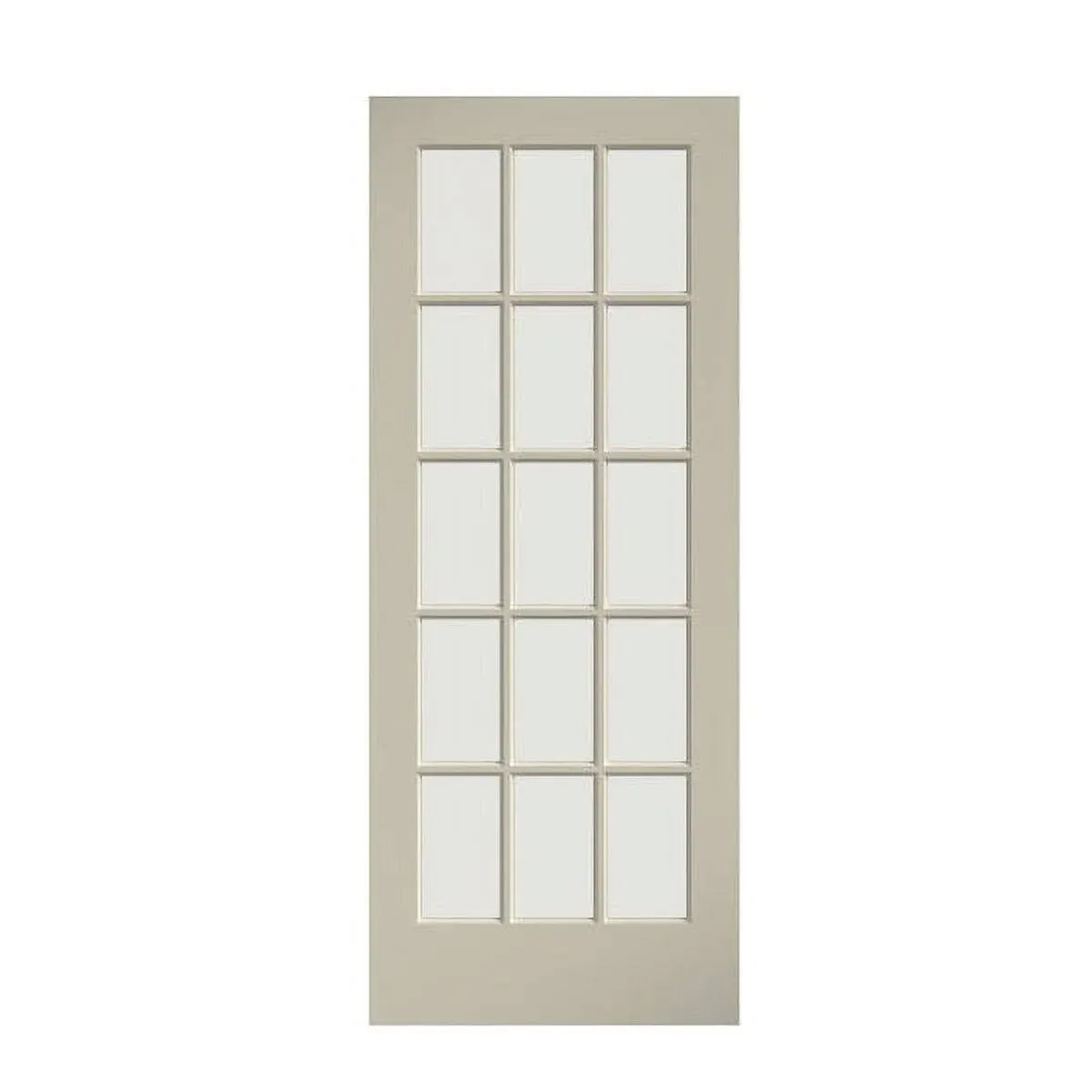 EightDoors 80 inch x 36 inch 15-Lite French Clear Glass White Prefinished Solid ...