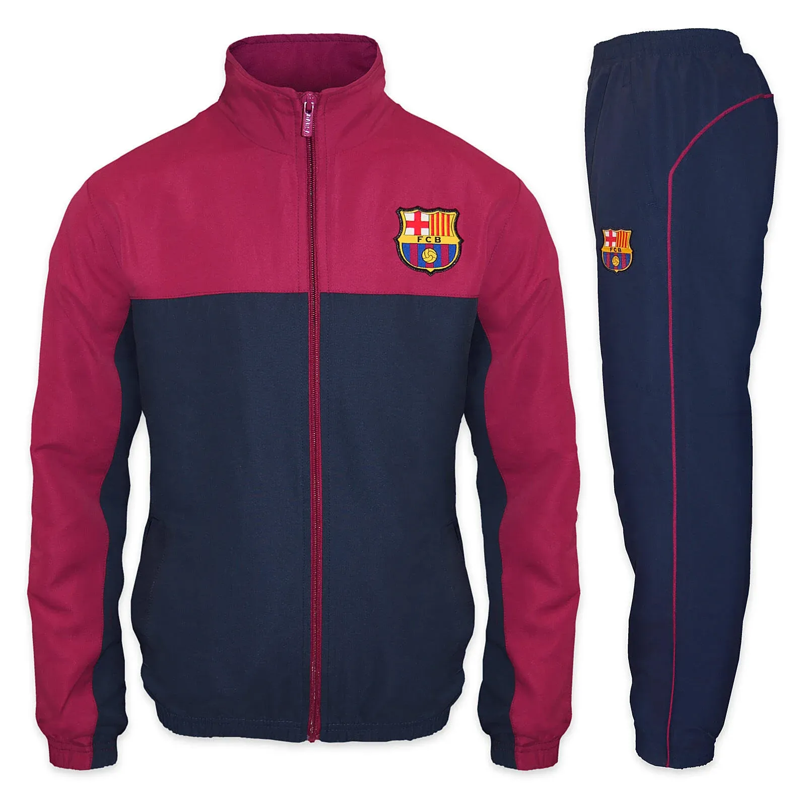 FC Barcelona Official Soccer Gift Mens Jacket &amp; Pants Tracksuit Set