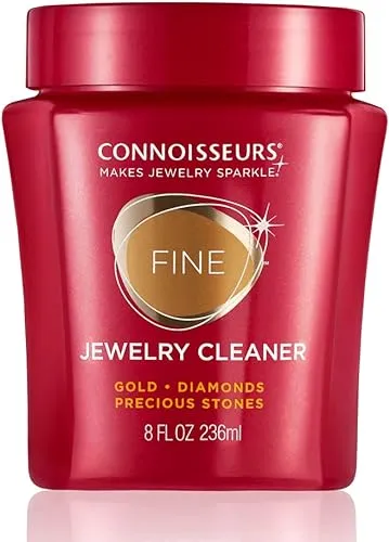 CONNOISSEURS Premium Edition Jewelry Cleaner, Value Size 9.6oz - Pick from Fine, Silver or Delicate Jewelry Cleaner