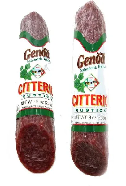 Citterio Genoa Salami Chubs 2 Pack - 9 Ounce Each