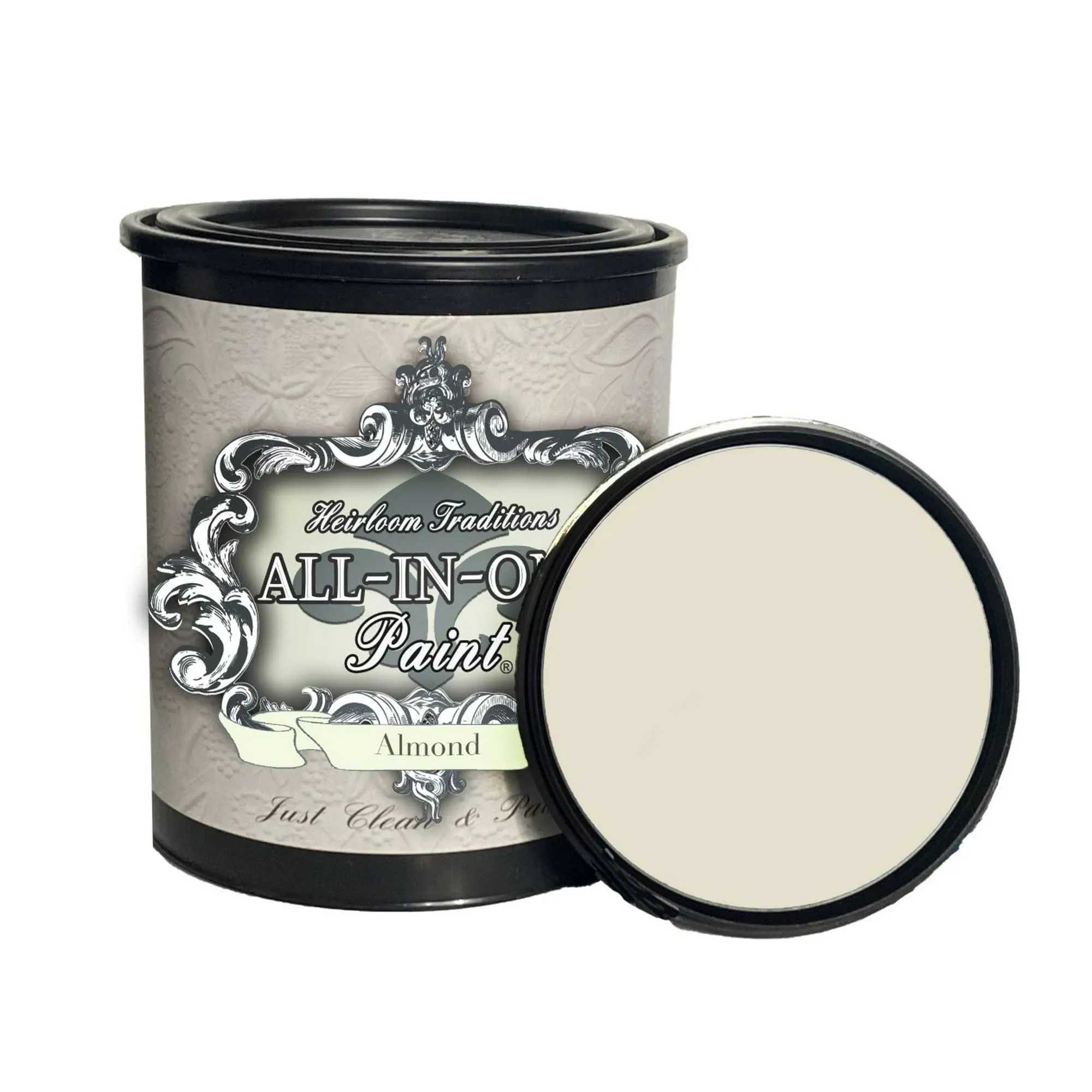 All-in-One Paint, Almond (Off White, Tan Undertone), 32 fl oz Quart. Durable ...