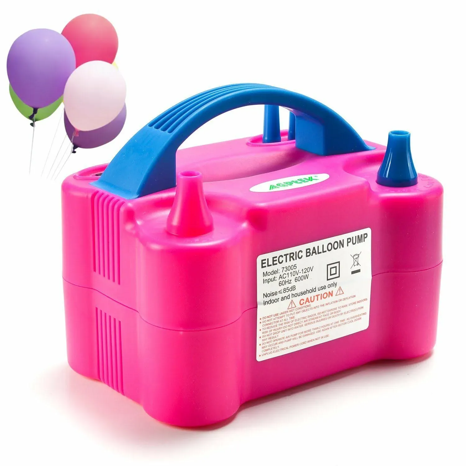 Electric Air Balloon Pump Agptek Portable Dual Nozzle Inflator/Blowe<wbr/>r For Party