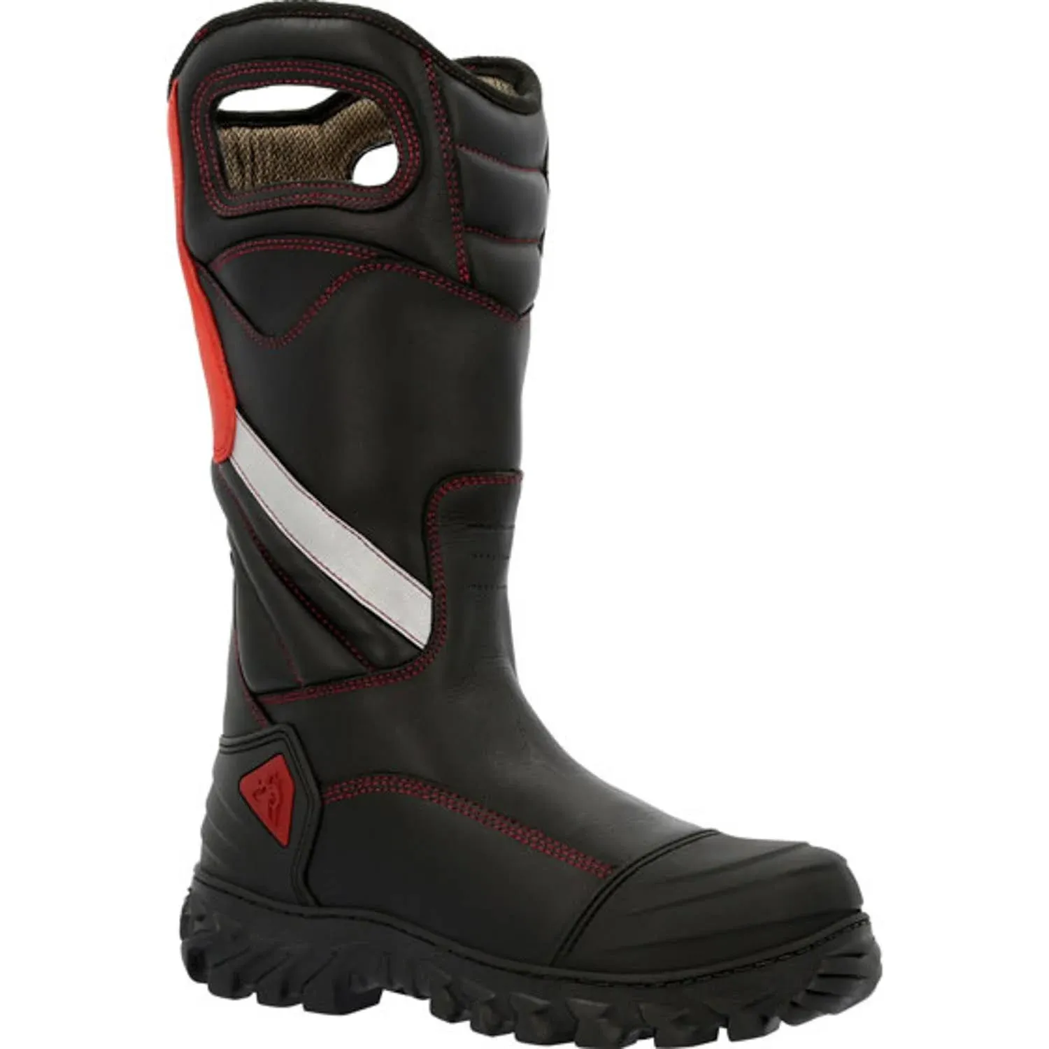 Rocky Men&#039;s RKD0087 14&#034; Black NFPA Rated Comp Toe PR EH Fire Boots, Size 9 M