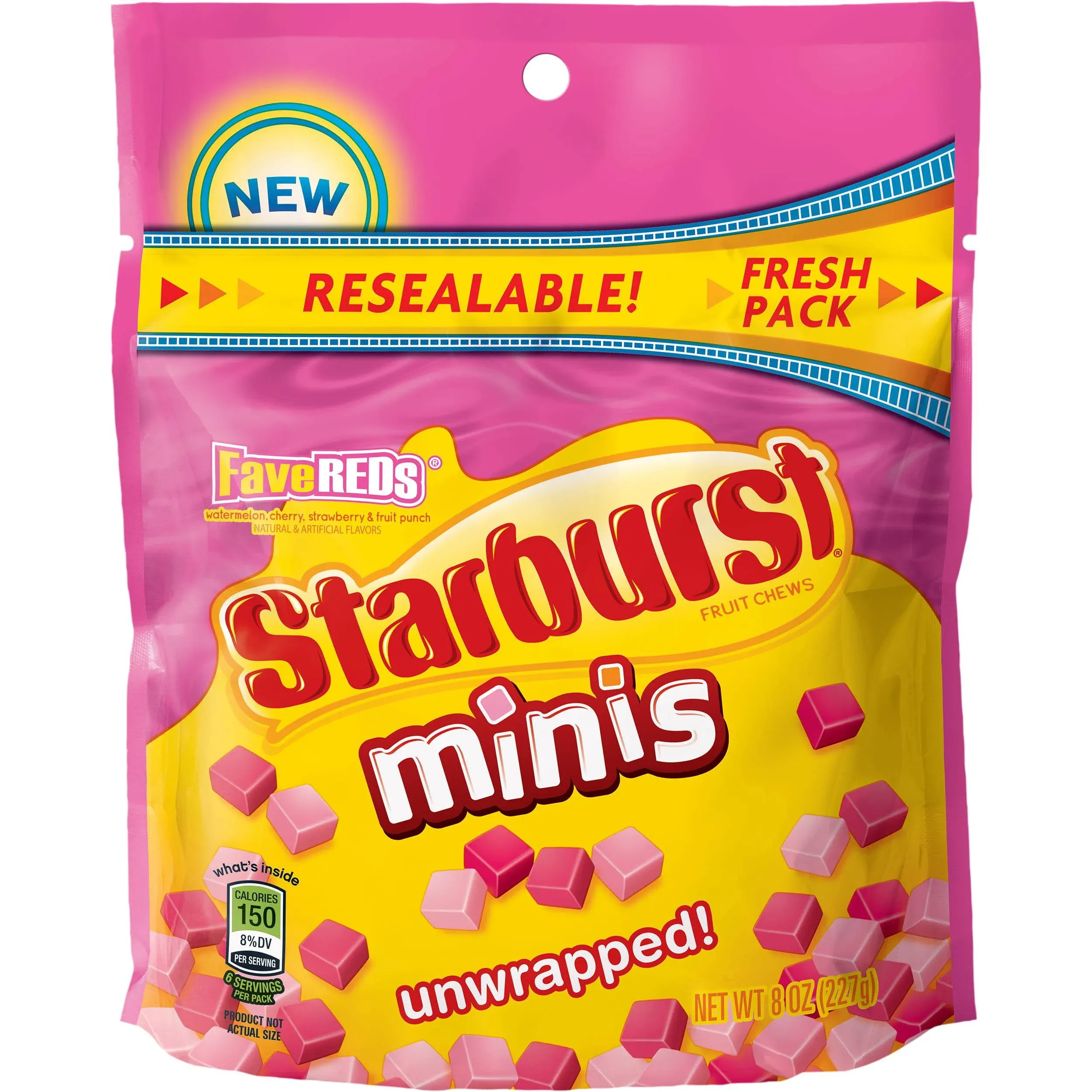 Starburst Favereds Minis Fruit Chews Candy 8 Ounce (Pack of 8)