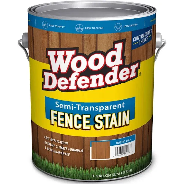 Wood Defender - Semi-Transparent Fence Stain - Black - 5 Gallon