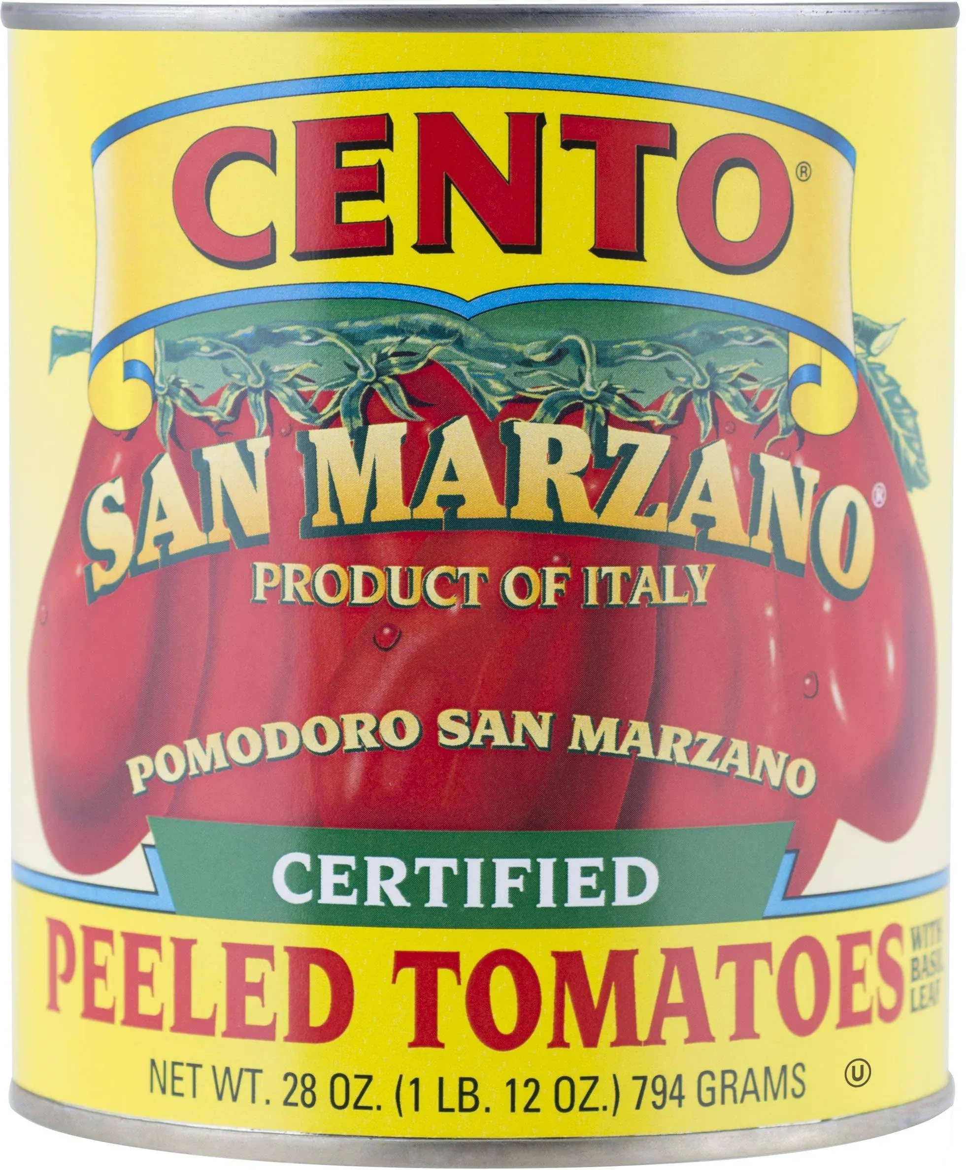 Cento San Marzano Whole Peeled Plum Tomatoes, 28 oz Pack of 6